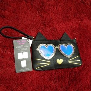 Cat face phone charging crossbody bag